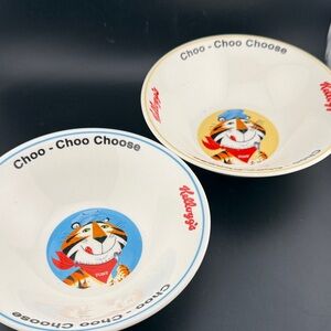 Kellogg's Tony the Tiger Ceramic Cereal Bowls -